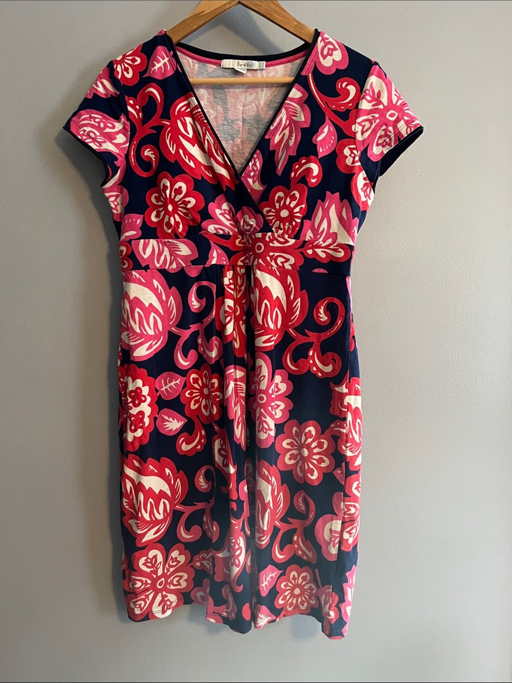 Boden floral jersey knit dress M
